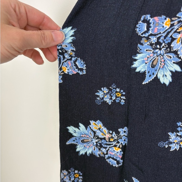 Lane Bryant Navy High-Low Floral Maxi Skirt size 16 some flaws coquette light - Picture 5 of 12